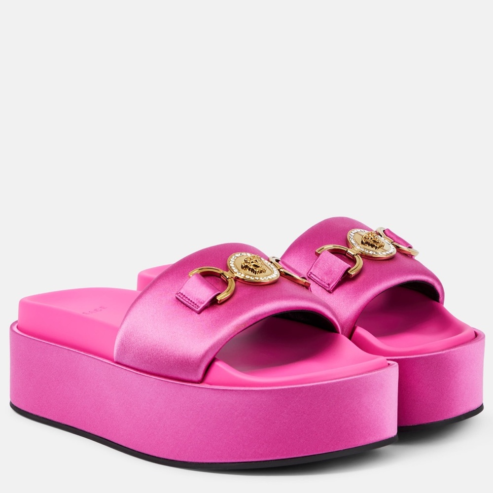 Versace Medusa Satin Platforms size 37